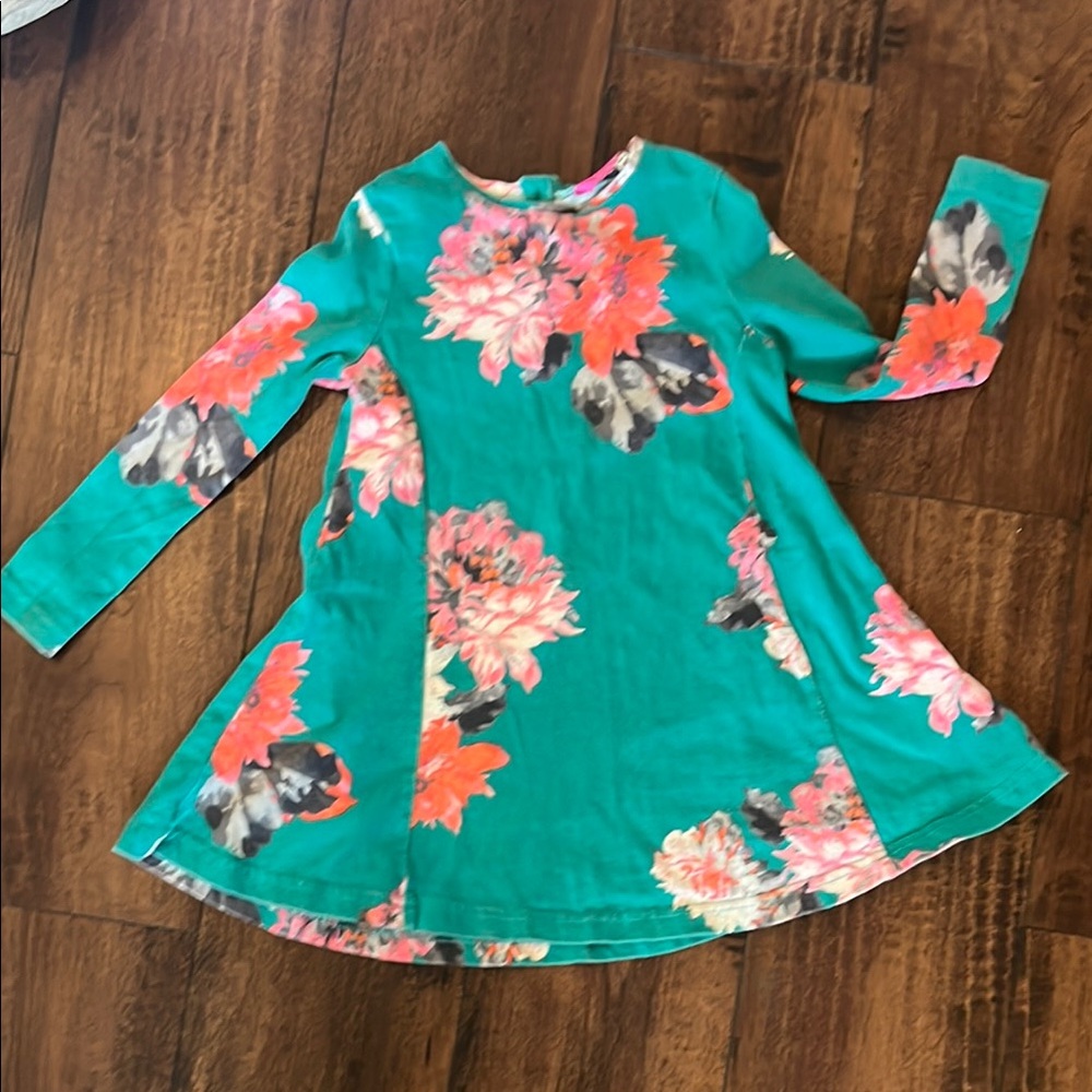 Joules Teal and Orange Floral dress